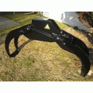 Pince à bois hydraulique - sans adaptateur direct de rotator - 40 cm de long - 5,6 tonnes - 200 bars