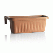 Pot de fleurs Bama Hirondelle 60 cm avec crochets réglables, couleur terre cuite - 8007633302183