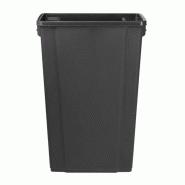 Poubelle 80 Litres en polypropylène noir, SLIM