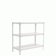 PROREGAL Étagère pour charges lourdes BABY METAL SHARK | HxLxP 90x100x40cm | Charge du compartiment 180kg | Blanc - gris métal PR_RS139-90 PROREGAL Étagère pour charges lourdes BABY METAL SHARK | HxLxP 90x100x40cm | Charge du compartiment 180kg | Blanc - gris métal PR_RS139-90