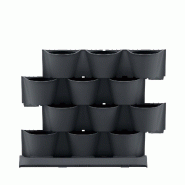 Prosperplast - Jardinière verticale Cascade Garden en plastique, coloris anthracite, 68,5 x 19 x 54,6 cm - gris plastique ZA1387