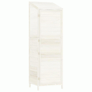 Remise de jardin Blanc 55x52x174,5 cm Bois de sapin solide Modèle Vega Line - 152187