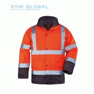 Parka de travail 4en1 haute visibilité anti-froid thermique en polyester enduit polyuréthane CLASS3 - ROADWAY 4/1 COVERGUARD - Norme EN ISO 20471 et EN14058_0