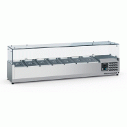 Saladette réfrigérée à poser pour 7 bacs gn1/4 longueur 1600mm - P7950.5119