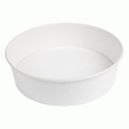 Saladier rond carton kraft 950 ml Ø18,7/16,5x5,4cm blanc - par 300