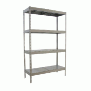 SimonRack Rayonnage industriel, 2000x1200x750 mm, 400 kg au point de flexion, 4 étagères métalliques, rayonnage garage, Galvanisé- Ecoforte - arge