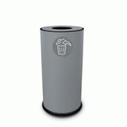 Stil Casa poubelle de tri sélectif, Ø 35 x h. 72 cm, acier peint, un compartiment, pictogramme magnétique, 70 litres, gris. - 871 G Stil Casa poubelle de tri sélectif, Ø 35 x h. 72 cm, acier peint, un compartiment, pictogramme magnétique, 70 litres, gris. - 871 G