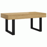 VidaXL Table basse Marron clair et noir 90x45x40 cm MDF et fer Modèle Atlas Infinite Select - 286099