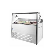 Vitrine de présentation de crème glacée blanche DELIGHT 7 LITE - IARP - 7 bacs de 5L - Température -18°C à -25°C_1