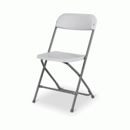 Chaise pliante POLY 7 - Blanc - Confort et Fonctionnalité pour Événements de Restauration