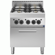 Cuisinière à gaz, 4 brûleurs, 1 four à gaz 700x650x850 mm - VIRTUS - 4068875003966