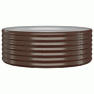 Helloshop26 - Jardinière bac lit surélevé plantes fleurs terrasse jardin de jardin acier enduit de poudre marron 02_0039543 - 3000218556396 Helloshop26 - Jardinière bac lit surélevé plantes fleurs terrasse jardin de jardin acier enduit de poudre marron 02_0039543 - 3000218556396