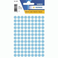 HERMA 540 pastilles adhésives coloris bleu clair, Ø 8 mm (5 feuilles 9x16 / cdt) - 1843