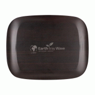 Plateau de service Wave 46x36cm bois foncé veiné - 430 x 360 x 18 mm - ROLTEX - 0615402132244