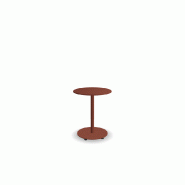 Table de café ronde 60x60 BOLT - brique