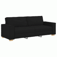 VidaXL Canapé 3 places Noir 220x78x84 cm Tissu Modèle AbriSolidité 43 - 4104992