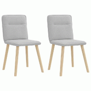 VidaXL Chaises à manger lot de 2 gris nuage tissu Modèle Fandor - 4101229