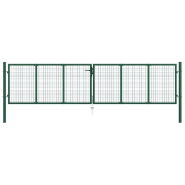 Vidaxl portail en treillis de jardin acier 400 x 100 cm vert 145748