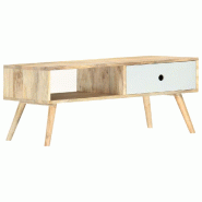 VidaXL Table basse 90x50x40 cm Bois de manguier massif Modèle Apex Loft - 286482