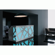 Banque d'accueil lumineuse Zig Zag version droite - MDD - 160