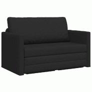 Canapé-Lit 110cm Noir tissu Modèle Quermontel - 8721158716132