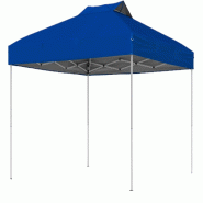 COSTWAY Pavillon 3x3m, pliable, imperméable, UV 50+, avec 8 piquets, 4 cordes et sac, bleu. - bleu métal ZB34599NX