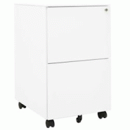 Décoshop26 - Caissons à tiroirs meuble de bureau sur roulettes avec 2 tiroirs 39 x 45 x 67 cm en acier blanc DEC024572 - blanc 3000254779384 Décoshop26 - Caissons à tiroirs meuble de bureau sur roulettes avec 2 tiroirs 39 x 45 x 67 cm en acier blanc DEC024572 - blanc 3000254779384
