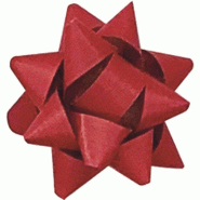 Etoile adhésive papier rouge 15mm - par 90