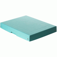 Falken Lot de 5 Boîte PureBox Pastel A4 haut. 40 mm, en carton ép. 1,25 mm, coloris bleu - bleu en carton 22001856000F