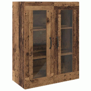 Helloshop26 - Armoire murale suspendue moderne pratique rangement 69 x 34 x 90 cm en bois d'ingénierie marron 02_0052473 - marron Bois massif 3000237