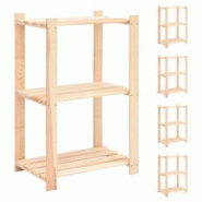 Helloshop26 - Étagères meubles de rangement à 3 niveaux 5 pièces 60 x 38 x 90 cm Pin 150 kg beige 02_0045725 - 3000220821956 Helloshop26 - Étagères meubles de rangement à 3 niveaux 5 pièces 60 x 38 x 90 cm Pin 150 kg beige 02_0045725 - 3000220821956