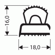 Joint pvc plat sans aimant pour meubles frigos jpf-011_0