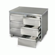 Meuble bas inox 1000 x 700 mm avec 6 tiroirs PREMIUM / GOLDINOX - gris inox MT6107 Meuble bas inox 1000 x 700 mm avec 6 tiroirs PREMIUM / GOLDINOX - gris inox MT6107