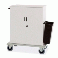 Mini bar avec placard - roulettes, tôle d'acier peint époxy, étagères réglables Mini bar avec placard - roulettes, tôle d'acier peint époxy, étagères réglables
