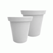 PLAST'UP ROTOMOULAGE Pot de fleurs rond xxl delight 200l - lot de 2 - BLANC - blanc 0637962080490