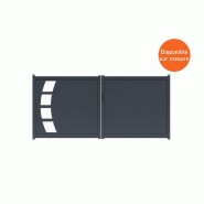Portail battant plein finition aluminium - 3750 / 2000_0