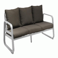 Proloisirs Canapé Fixe Tonio 3 places Alu Blanc - blanc multi-matériau BM2516