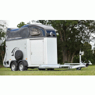 Van à chevaux hippomobile - Cheval Liberté - 2 essieux - 2 places - PTAC 2600 kg - 315 x 167 x H230 cm - Référence Touring XL