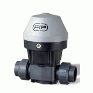 Vanne PVDF à membrane PTFE - commande pneumatique double effet - bride - diamètre 090 mm