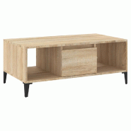 VidaXL Table basse Chêne sonoma 90x50x36,5 cm Bois d'ingénierie Modèle Jardin Vega Plus - 821071