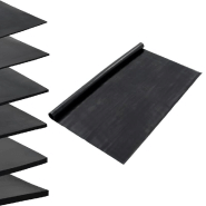 Vidaxl tapis en caoutchouc antidérapant 1,2x5 m 1 mm lisse 143956