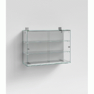Vitrine murale verre trempé portes coulissante 78x25x55 cm