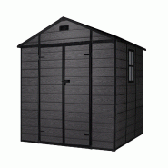 Wasabi - Abri Résine Noir 4,6m² Aqua - 178x178x196cm - Abri de jardin extérieur - Double porte abattante - Fenêtre avec lumière naturelle - - noi Wasabi - Abri Résine Noir 4,6m² Aqua - 178x178x196cm - Abri de jardin extérieur - Double porte abattante - Fenêtre avec lumière naturelle - - noi