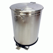 Bacs à déchets 105L inox roulant avec couvercle à pédale L2G