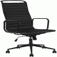 CLP Chaise de bureau Nelson en similicuir Noir - noir polyester 323695 CLP Chaise de bureau Nelson en similicuir Noir - noir polyester 323695