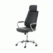 CLP Fauteuil de bureau Rako similicuir Gris - gris polyester 19411308 CLP Fauteuil de bureau Rako similicuir Gris - gris polyester 19411308