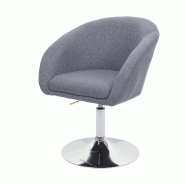 Décoshop26 - Chaise de salle à manger pivotante réglable en hauteur tissu/textile gris foncé 04_0006311 - gris 3000261698586 Décoshop26 - Chaise de salle à manger pivotante réglable en hauteur tissu/textile gris foncé 04_0006311 - gris 3000261698586