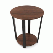 Helloshop26 - Table d'appoint ronde 50 x 56,5 cm utilisation polyvalente style moderne milieu du siècle en panneau de particules 20_0013854 - métal