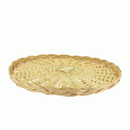 Plateau Samy rond osier Ø40x3,5 cm - par 20