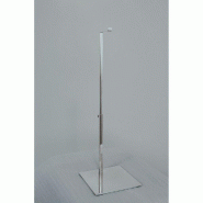 Présentoir métallique chrome - Réglable en hauteur de 53 à 71cm - Idéal pour accessoires de mode et maroquinerie